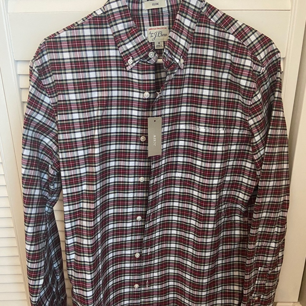 Jcrew Mens plaid button down shirt size Medium
